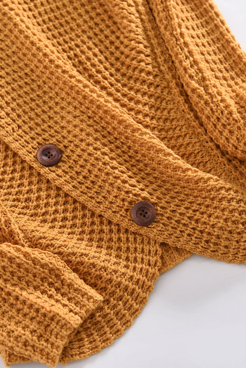 Buttoned Wrap Turtleneck Sweater